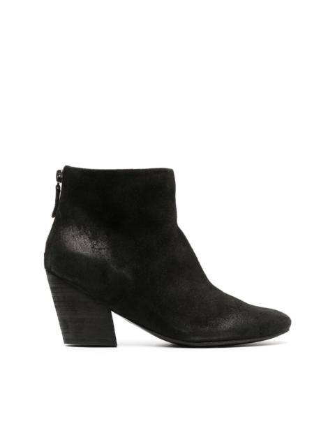 80mm leather ankle boots