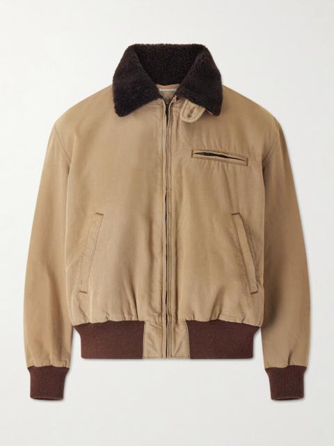 A.PRESSE Cotton and Wool-Blend Bomber Jacket