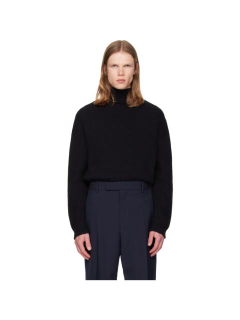 Jil Sander Black Wool & Cashmere Turtleneck
