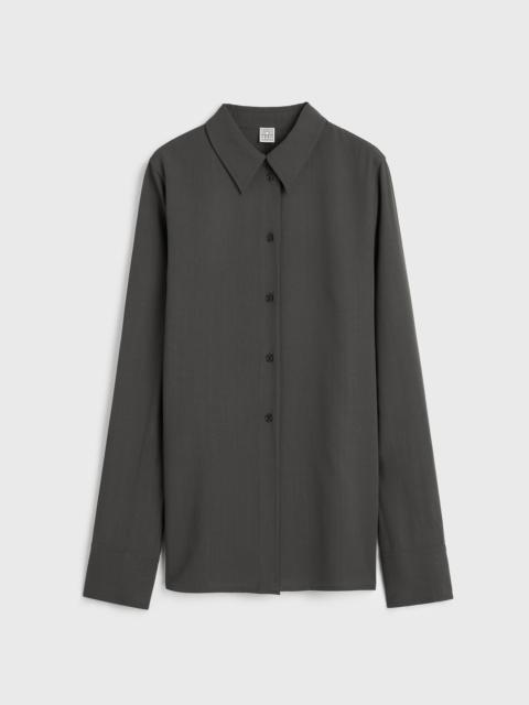 TOTEME Lightweight wool shirt washed black