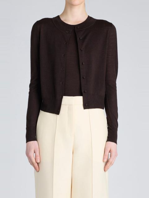 ADAM LIPPES Worth Cardigan - Espresso