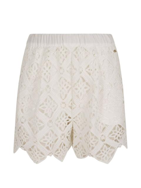 Herno crochet scalloped shorts