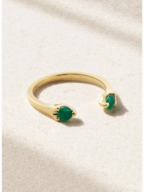 ANITA KO Orbit 18-karat gold emerald ring Green