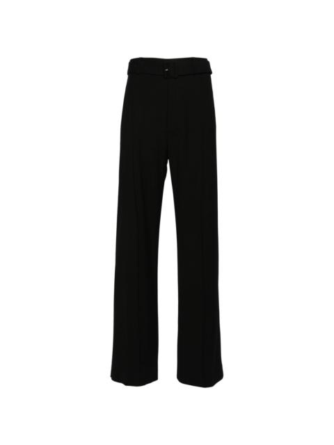 pleated wide-leg tailored trousers