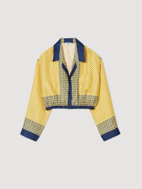 Sandro SHORT PATTERNED FLOWING SHIRT