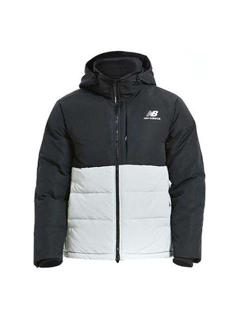 New Balance Windproof Lifestyle Down Jacket 'Black White' AMJ93551-LAN