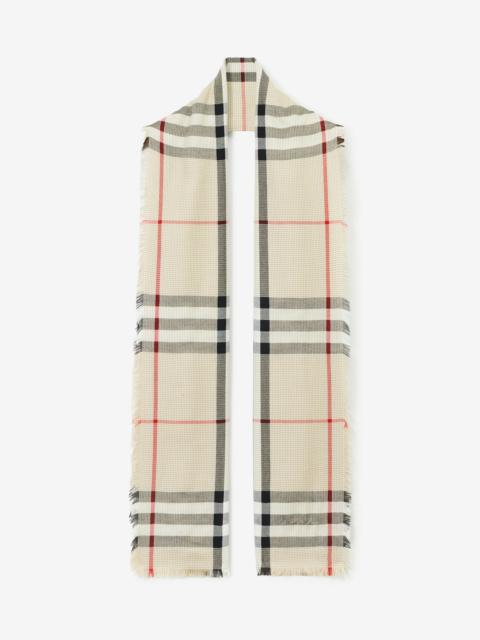 Burberry Check Silk Cashmere Scarf