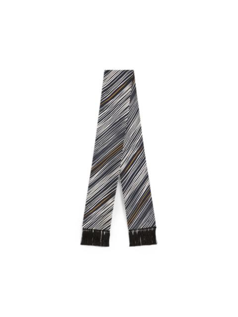 Dolce & Gabbana striped-print twill scarf