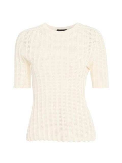 FABIANA FILIPPI Women's Cotton Pointelle Stitch Sweater - Burro