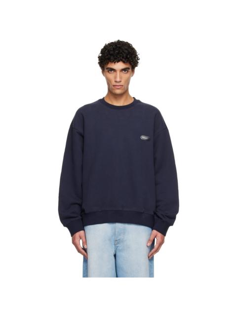 SOLID HOMME Navy Back Logo Sweatshirt