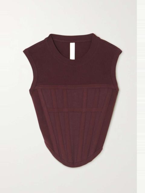 Dion Lee Paneled ribbed cotton-jersey tank