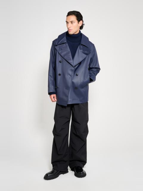 Stutterheim Tranholmen Double Breasted Raincoat Navy