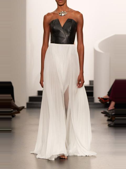 Ralph Lauren Harling Leather Bustier Top black