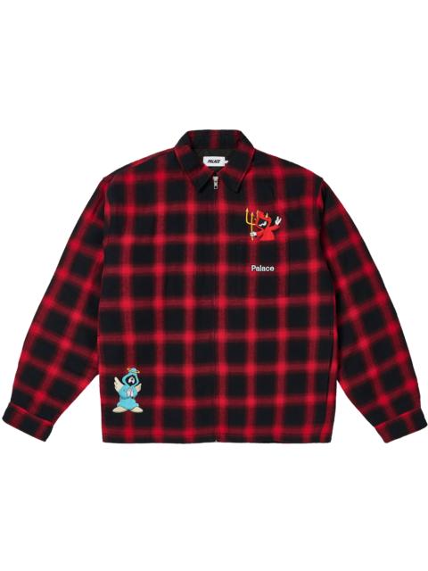 PALACE ZIP UP SHIRT RED