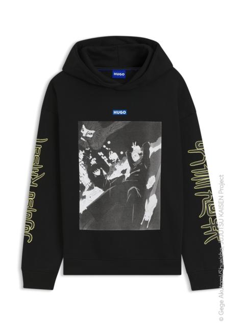 HUGO HUGO X JUJUTSU KAISEN HOODIE WITH MEGUMI AND YUJI PRINT