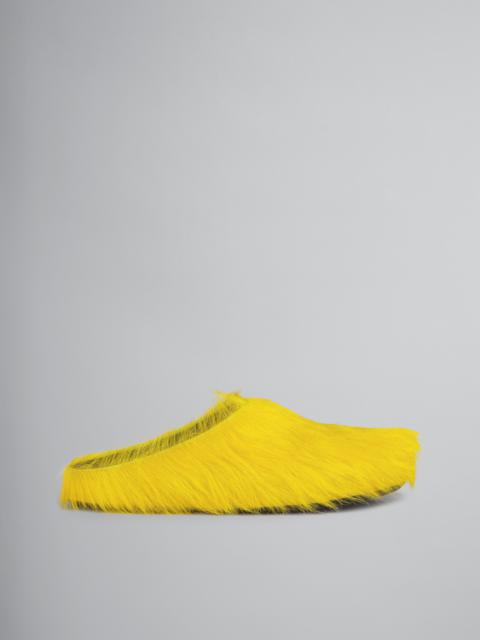 Marni YELLOW LONG HAIR CALFSKIN FUSSBETT SABOT