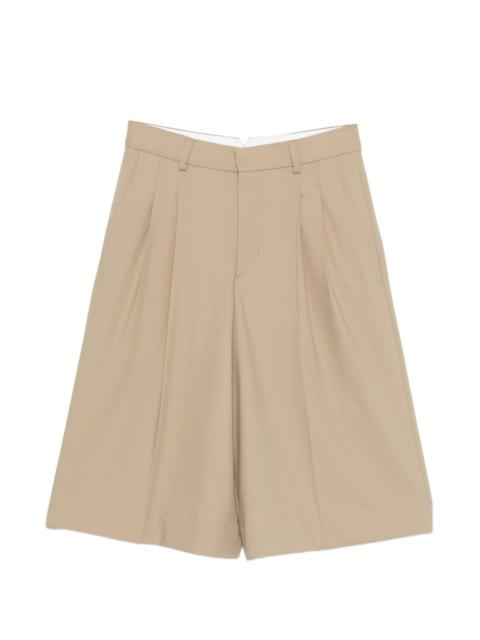 AMI Paris belt-loop pleated shorts