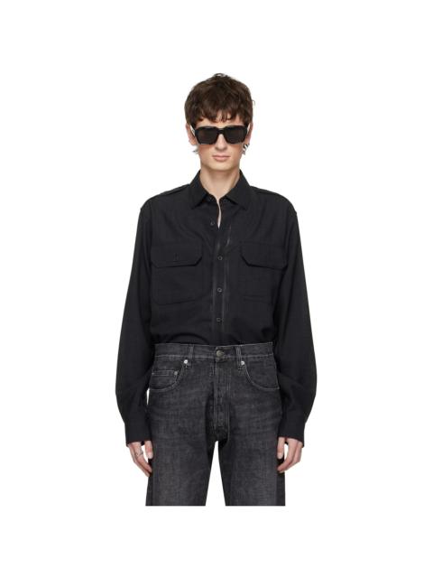 Maison Margiela Black Long-Sleeved Shirt