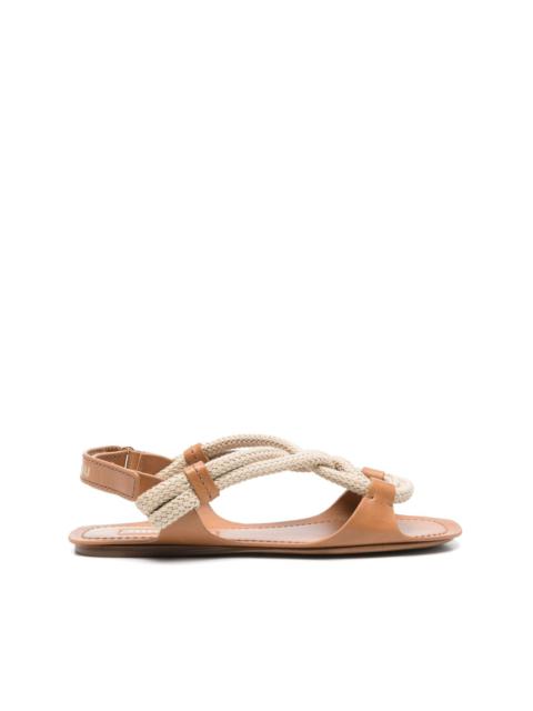 Miu Miu cord-detail flat sandals