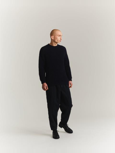 CASEY/CASEY HEAVY RIB JUMPER - WOOLER - BLACK