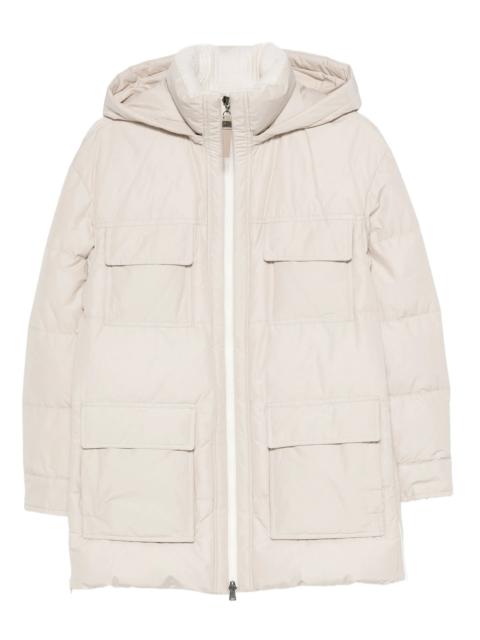 Brunello Cucinelli Hooded Flap-pocket Puffer Coat