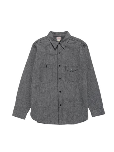 The Real McCoys MS25109 8HU Cigarette Pocket Mock-Twist Chambray Work Shirt Black