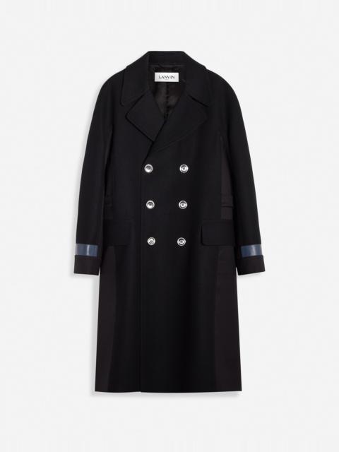 Lanvin DOUBLE-BREASTED COAT WITH CONTRASTING PANELS AND KIMONO SLEEVES