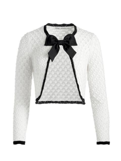 Alice + Olivia DANNIE SHRUG BOW CARDIGAN
