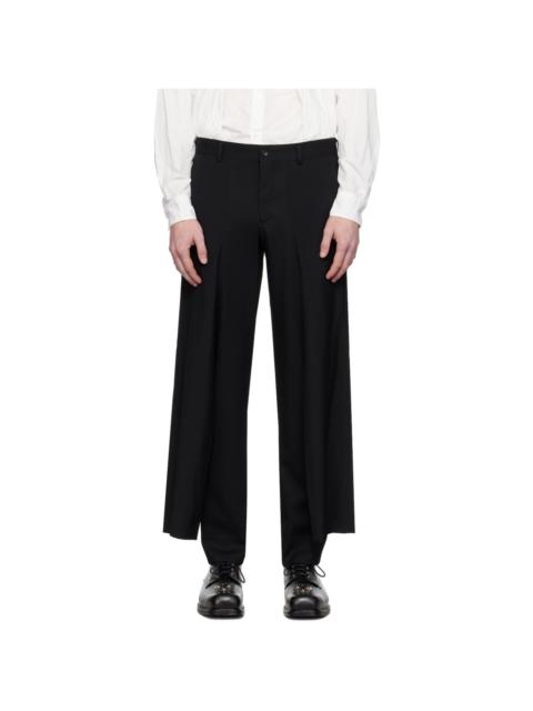 Comme des Garçons Homme Plus Black Double Leg Trousers