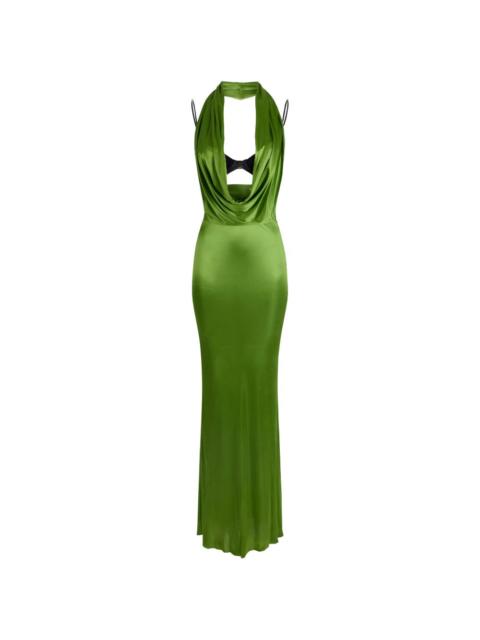 ELISABETTA FRANCHI draped maxi dress