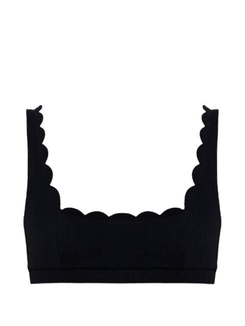 MARYSIA Mini Palm Springs scalloped bikini top