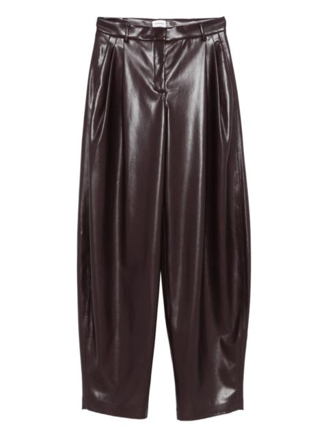 THE ANDAMANE pleated leather trousers