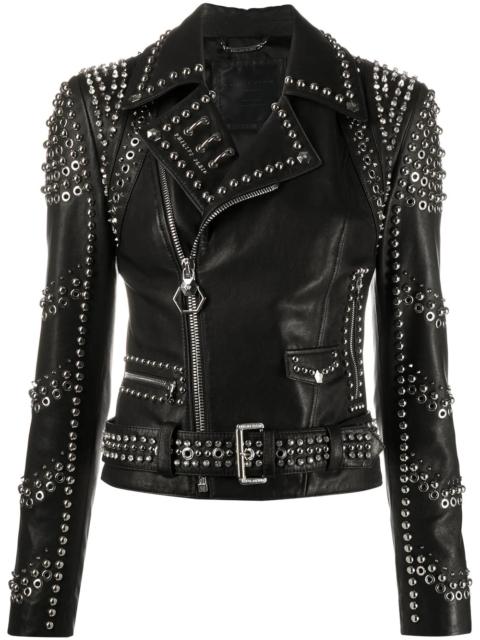 PHILIPP PLEIN Perfecto spike-stud biker jacket