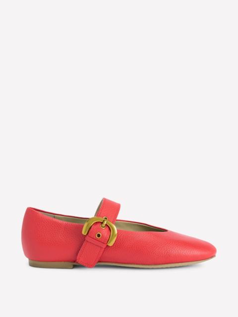 BODEN Kylie Flat Buckle Mary Janes-Post Box Red