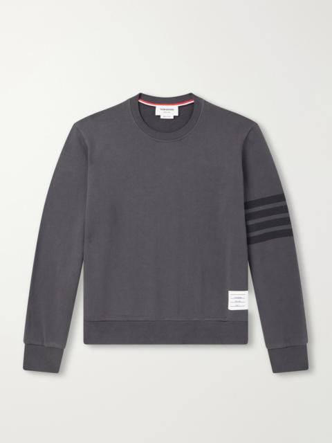 Thom Browne 4-Bar Stripe Cotton-Jersey Sweatshirt