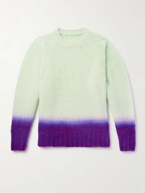 sacai Tie-Dyed Wool-Blend Sweater