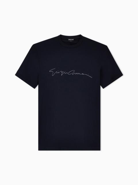 GIORGIO ARMANI STRETCH BAMBOO-VISCOSE JERSEY T-SHIRT