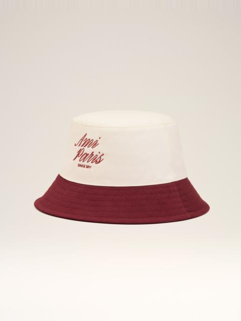 AMI Paris RED AND WHITE COTTON AMI PARIS HAT