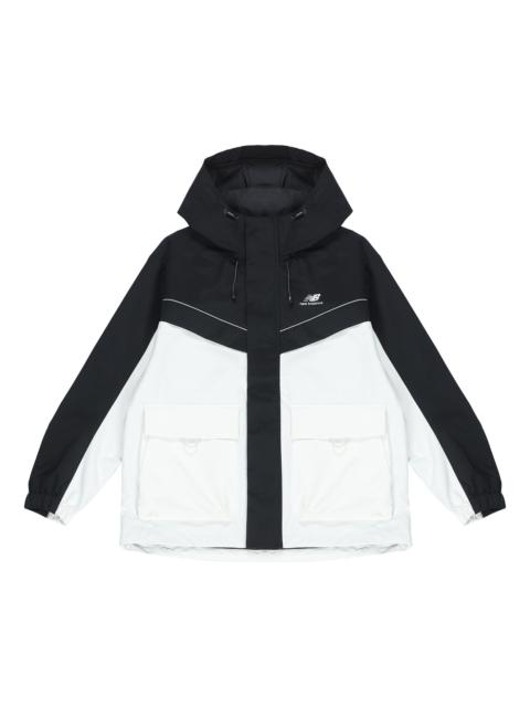 New Balance Windproof Jacket 'Black White' 5AC39333-BK