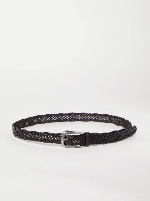 Brunello Cucinelli Braided calfskin belt