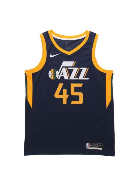 Nike Nike 2020 Season Utah Jazz Mitchell Sw Shirt Men'S College 'Dark Blue Yellow' CW3683-426
