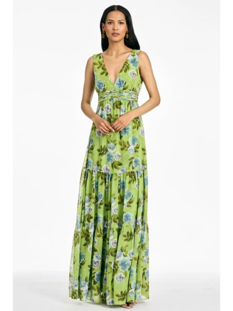 SACHIN & BABI EMILIE GOWN - CITRUS MORNING GLORY