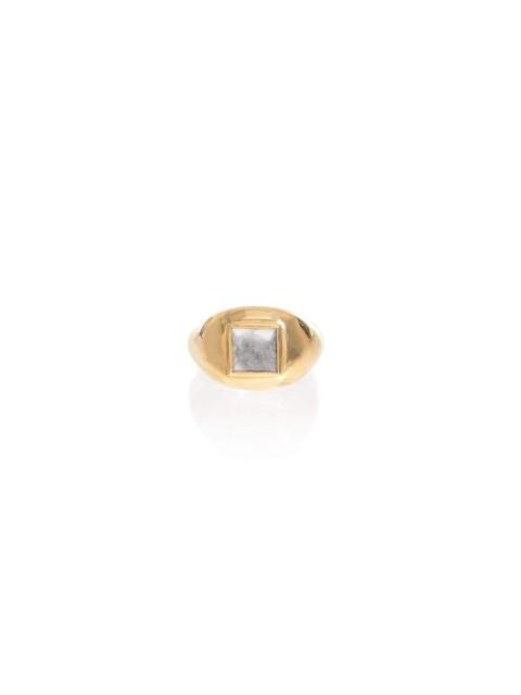 GABRIELA HEARST Medium Ring 18K Gold & Howlite Stone