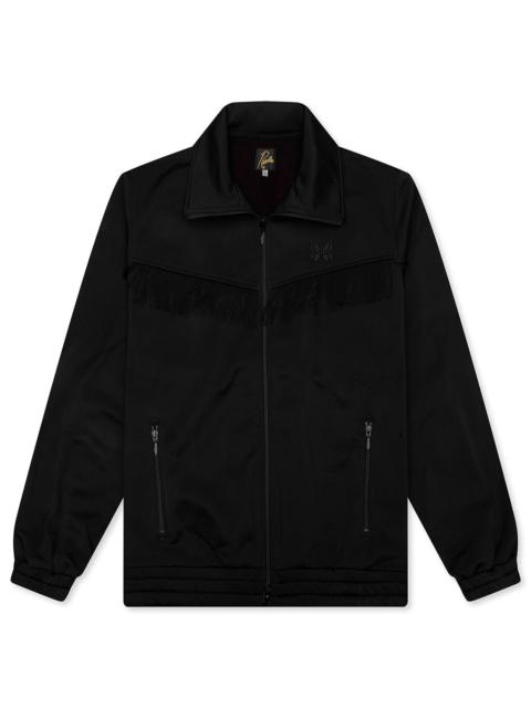 NEEDLES TRICOT JERSEY FRINGE TRACK JACKET - BLACK