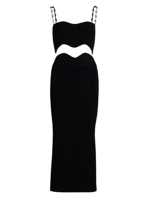 GALVAN Women's Marina Wave Two-Piece Set - Black
