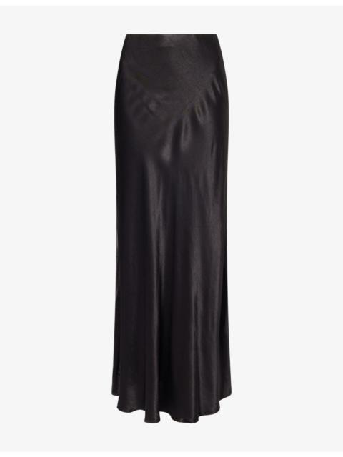 Rails Romina Bias-Cut Satin Maxi Skirt
