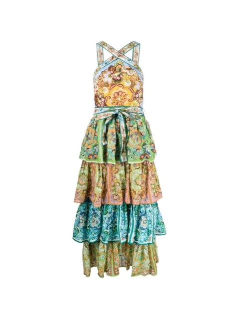 Dreamer halterneck tiered dress