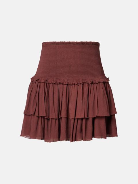 Poupette St Barth Farrah tiered miniskirt