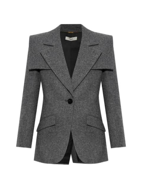 Chloé single-breasted tailored jacket in chiné wool