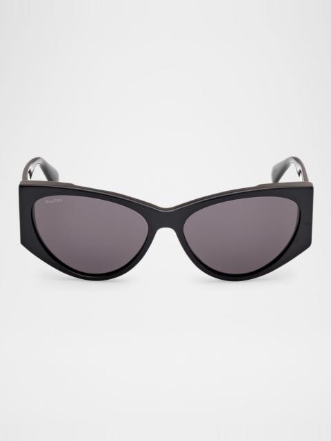 Max Mara Hinge-1 Acetate Cat-Eye Sunglasses